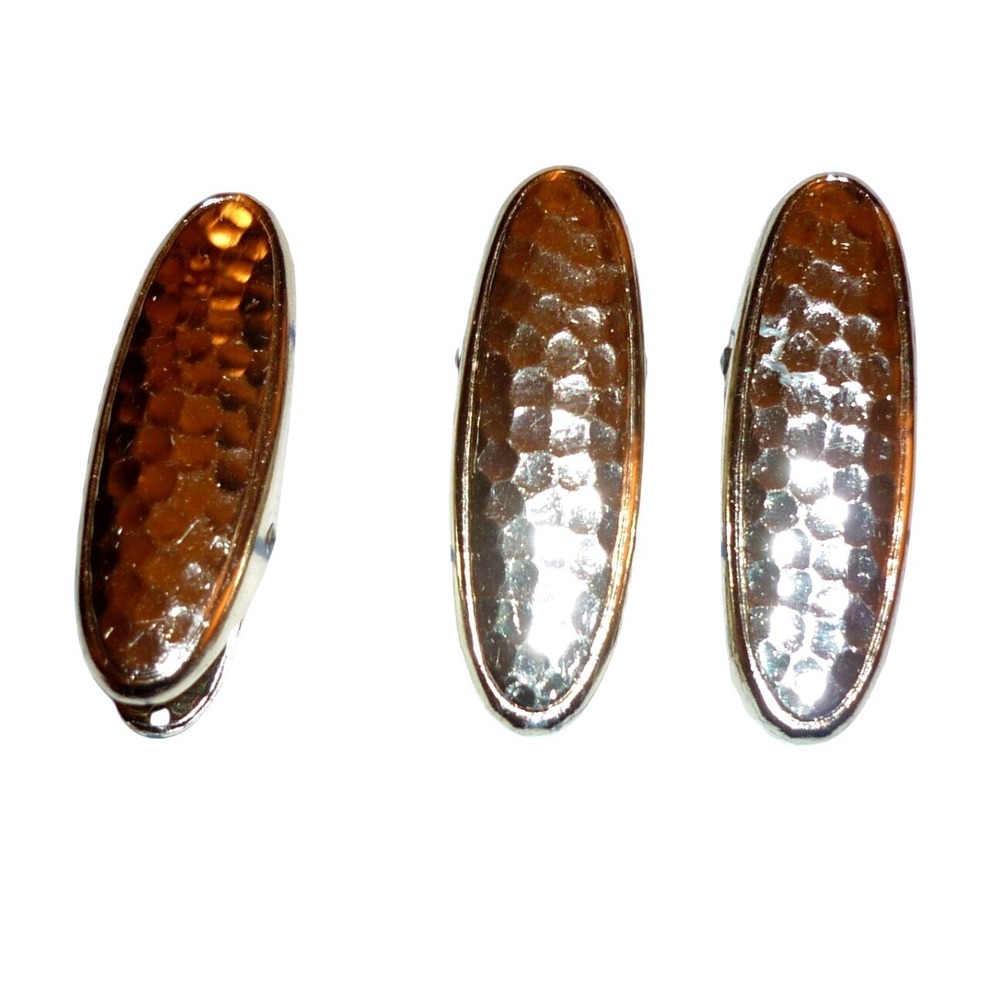 Vintage Münster Stuben Düsseldorf Hammered Gold Tone Napkin Clips Set of 3